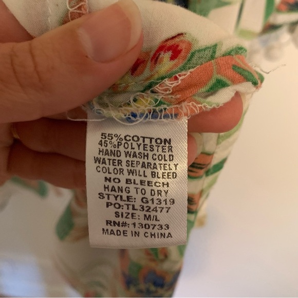 Umgee Tropical Floral Open Front Kimono Pom Poms Vacation Resort Size Med Large - Picture 6 of 9